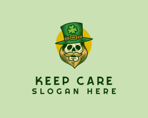 Lucky Skull Leprechaun logo design