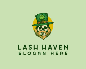 Lucky Skull Leprechaun logo design