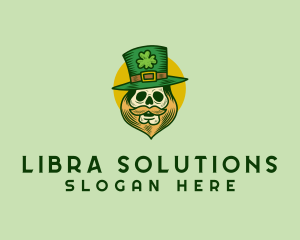 Lucky Skull Leprechaun logo design