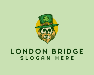 Lucky Skull Leprechaun logo design