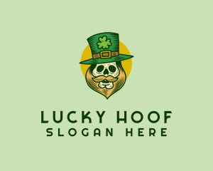 Lucky Skull Leprechaun logo design