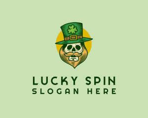 Lucky Skull Leprechaun logo design