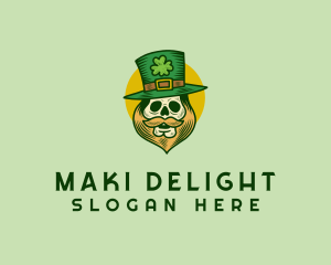 Lucky Skull Leprechaun logo design