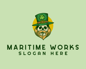 Lucky Skull Leprechaun logo design