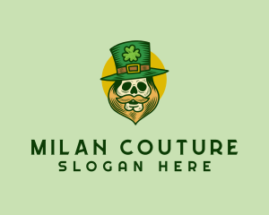 Lucky Skull Leprechaun logo design