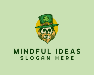 Lucky Skull Leprechaun logo design