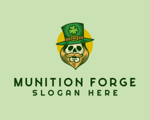 Lucky Skull Leprechaun logo design