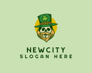 Lucky Skull Leprechaun logo design