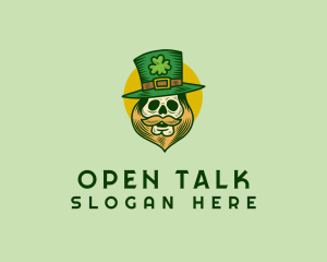 Lucky Skull Leprechaun logo design