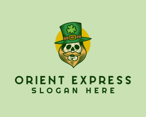 Lucky Skull Leprechaun logo design