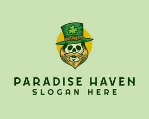 Lucky Skull Leprechaun logo design