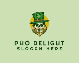 Lucky Skull Leprechaun logo design