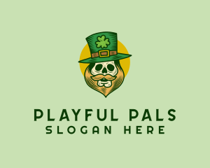 Lucky Skull Leprechaun logo design