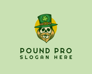 Lucky Skull Leprechaun logo design