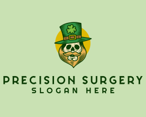 Lucky Skull Leprechaun logo design