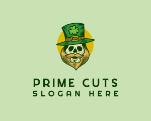 Lucky Skull Leprechaun logo design