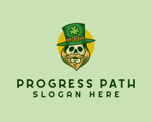 Lucky Skull Leprechaun logo design