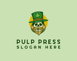 Lucky Skull Leprechaun logo design