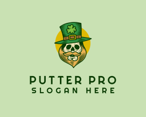 Lucky Skull Leprechaun logo design