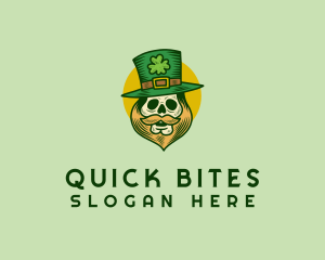 Lucky Skull Leprechaun logo design