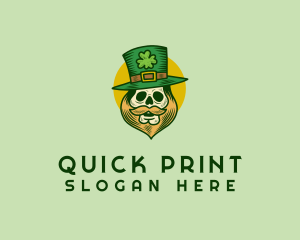 Lucky Skull Leprechaun logo design