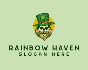 Lucky Skull Leprechaun logo design