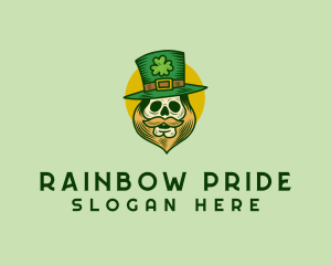 Lucky Skull Leprechaun logo design