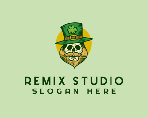 Lucky Skull Leprechaun logo design