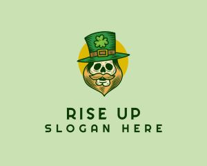 Lucky Skull Leprechaun logo design