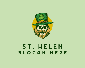 Lucky Skull Leprechaun logo design