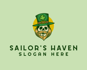 Lucky Skull Leprechaun logo design