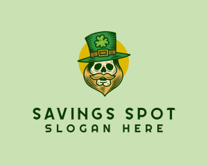 Lucky Skull Leprechaun logo design