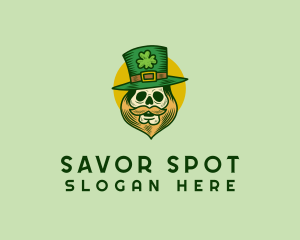 Lucky Skull Leprechaun logo design