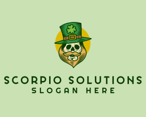 Lucky Skull Leprechaun logo design