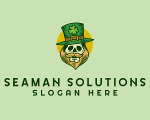 Lucky Skull Leprechaun logo design