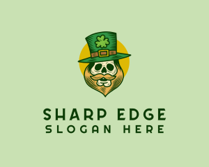 Lucky Skull Leprechaun logo design