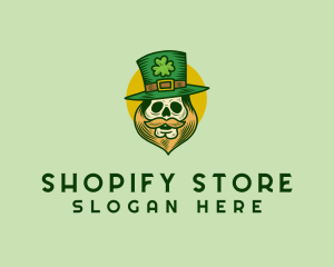 Lucky Skull Leprechaun logo design