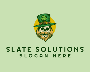 Lucky Skull Leprechaun logo design