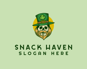 Lucky Skull Leprechaun logo design