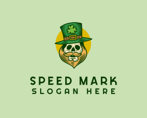 Lucky Skull Leprechaun logo design