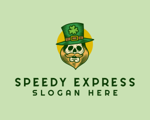 Lucky Skull Leprechaun logo design