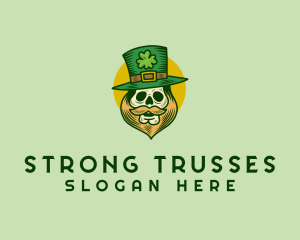 Lucky Skull Leprechaun logo design