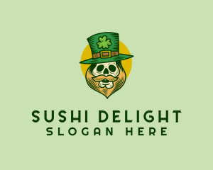 Lucky Skull Leprechaun logo design