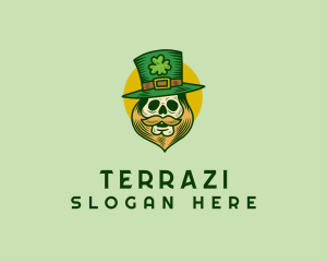 Lucky Skull Leprechaun logo design