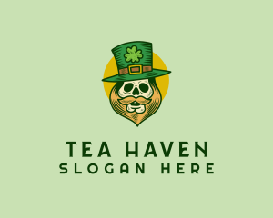 Lucky Skull Leprechaun logo design