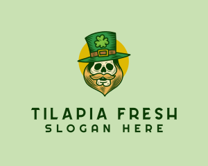 Lucky Skull Leprechaun logo design