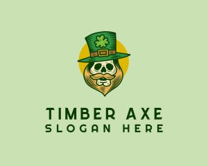 Lucky Skull Leprechaun logo design