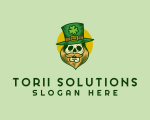 Lucky Skull Leprechaun logo design