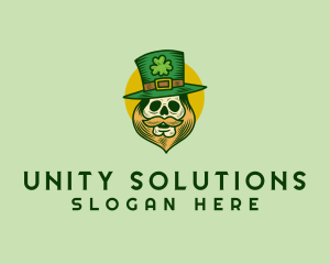 Lucky Skull Leprechaun logo design