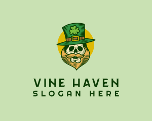 Lucky Skull Leprechaun logo design